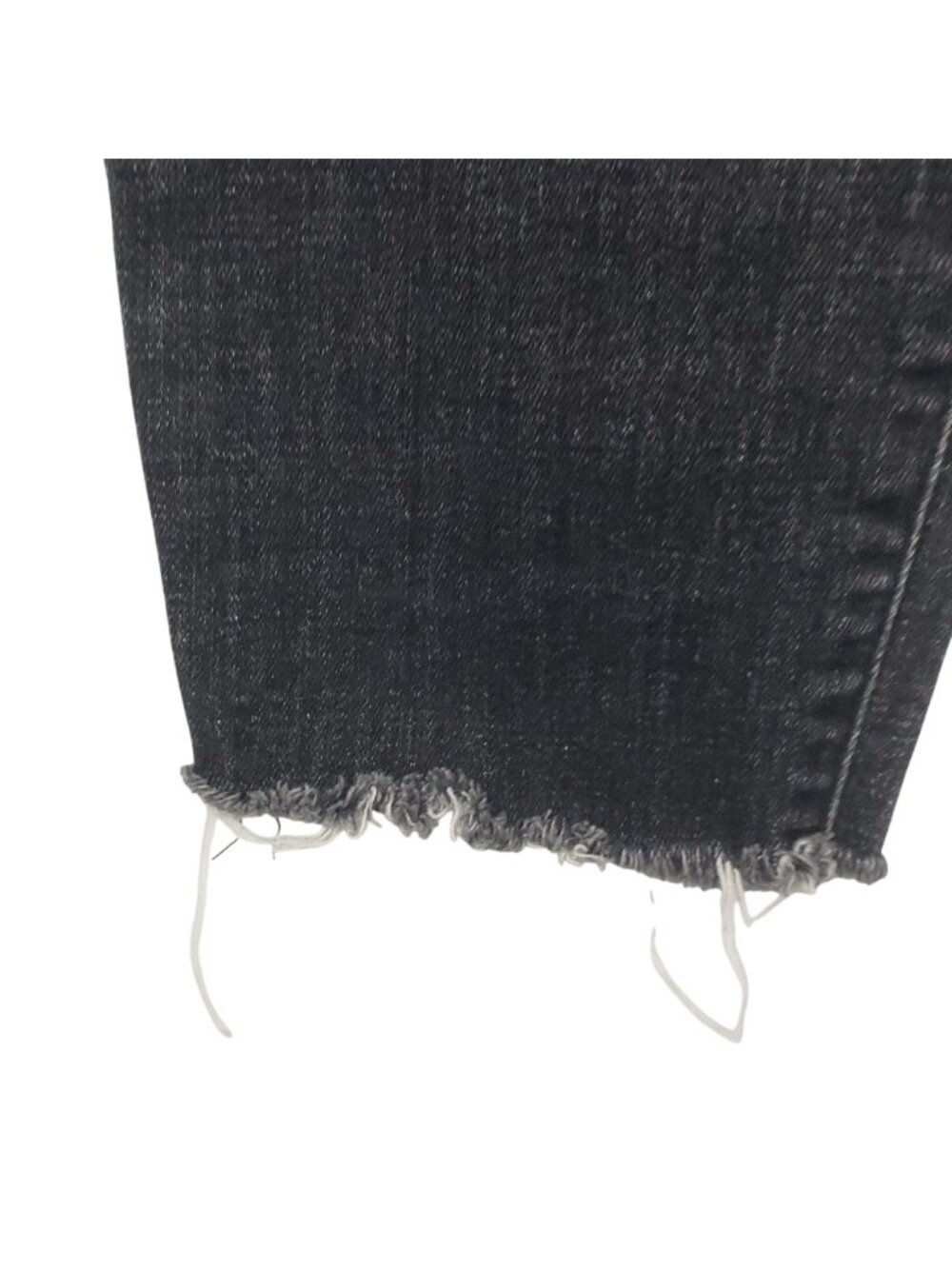Mother The Looker Ankle Fray $208 Stargazing Faded Black Raw Hem Jeans 27 - Picture 9 of 14